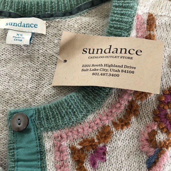 New Sundance Wool Embroidered Avie Cardigan xs - Picture 4 of 5
